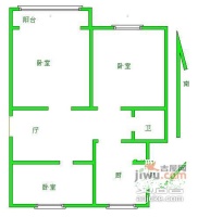 廖家巷社区3室1厅1卫户型图