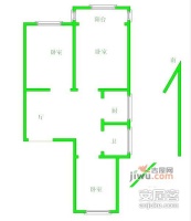 柏果树小区3室1厅1卫70㎡户型图