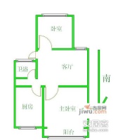 伍佰村路小区2室1厅1卫户型图