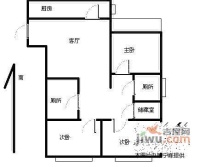 国展中央花园3室2厅1卫户型图