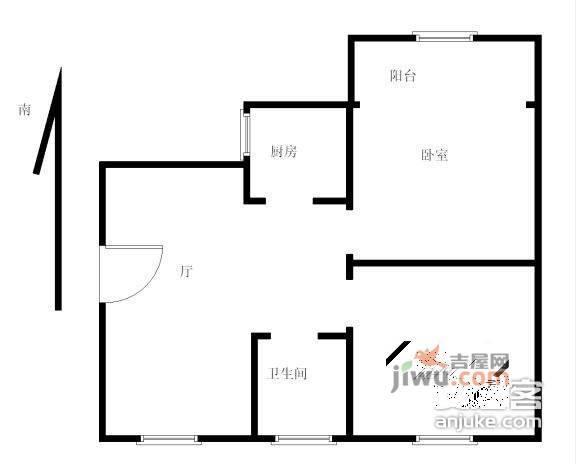 岚岛别墅2室2厅1卫户型图