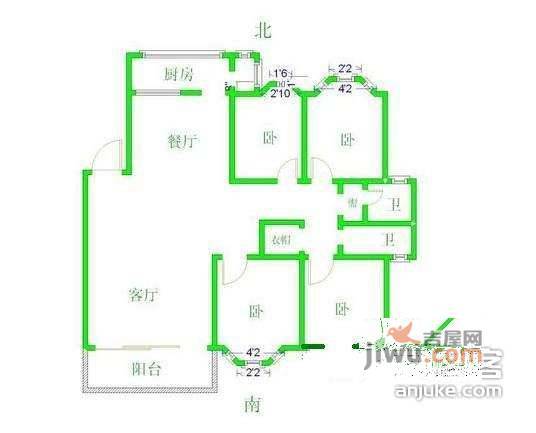 东湖丽岛5室3厅3卫335㎡户型图