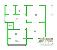 山畔村小区3室1厅1卫89㎡户型图