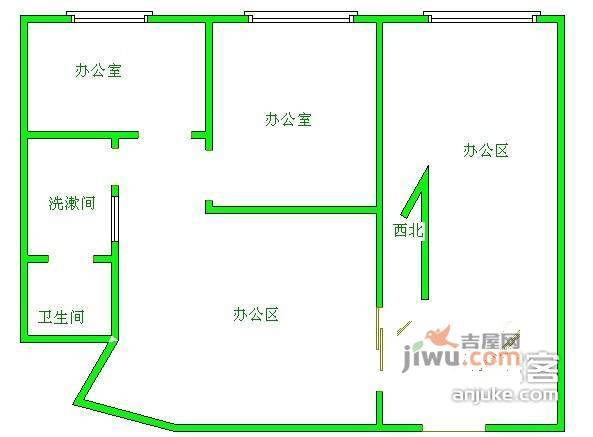 丰汇大厦2室1厅1卫户型图