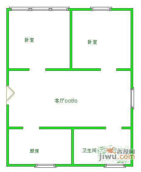 芙阁新村2室2厅1卫97㎡户型图