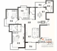 新城市花园3室2厅2卫130㎡户型图