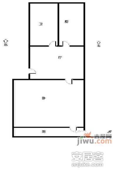 二十八所1室1厅1卫49㎡户型图