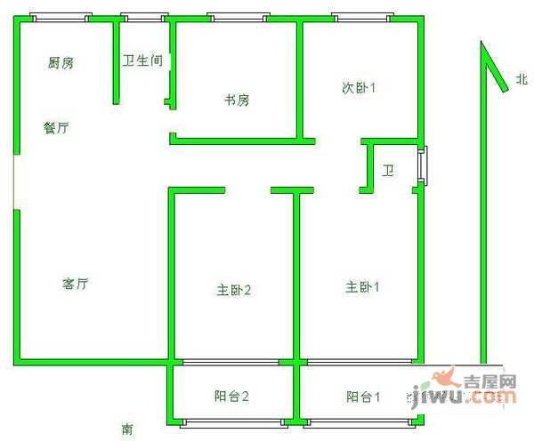 天水雅居4室2厅2卫167㎡户型图