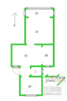 龙蟠中路小区2室1厅1卫58㎡户型图