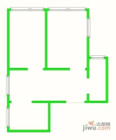 童家巷小区2室1厅1卫66㎡户型图