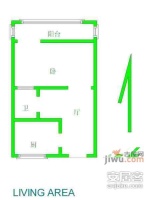 童家巷小区1室1厅1卫46㎡户型图