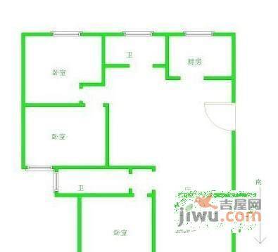 翠屏国际城金榕苑3室2厅2卫154㎡户型图