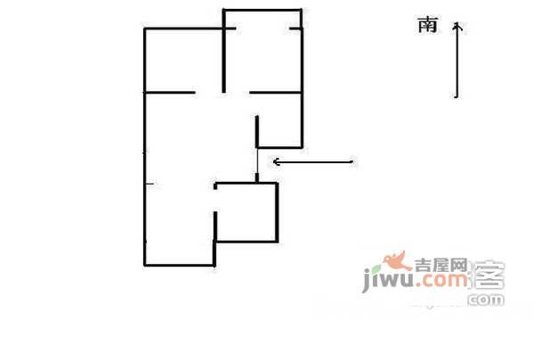 凤游寺小区2室1厅1卫户型图