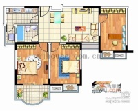 凯旋丽都花园3室2厅1卫117㎡户型图