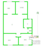 止马村小区3室1厅1卫110㎡户型图