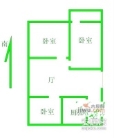 瑞金路小区3室1厅1卫74㎡户型图
