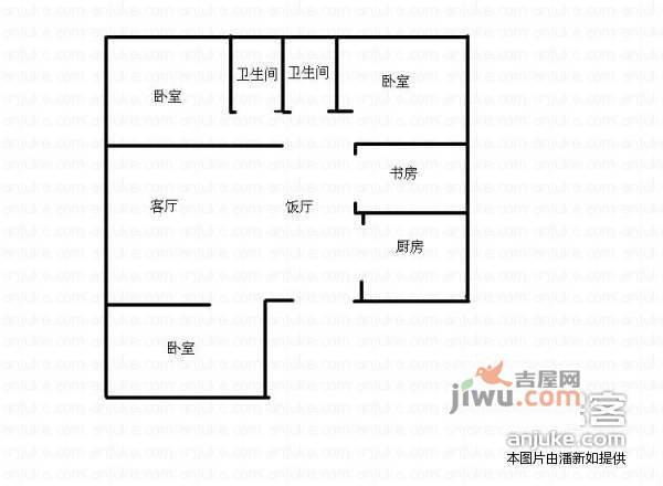 桂苑公寓4室2厅2卫户型图