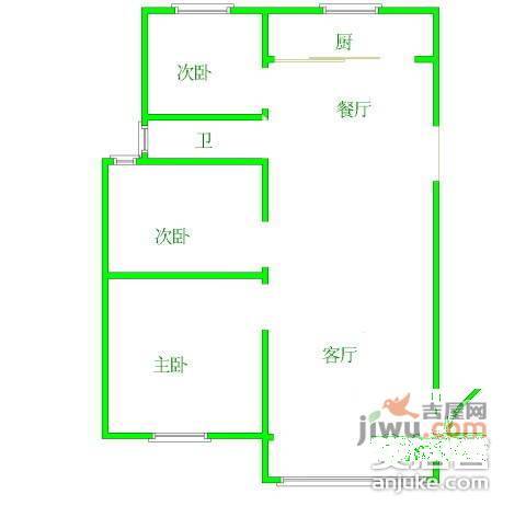 金陵世家3室2厅1卫户型图