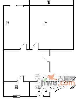 正泰大厦2室1厅1卫95㎡户型图