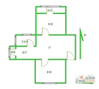 回龙桥小区2室1厅1卫55㎡户型图