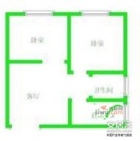 东福金座2室1厅1卫77㎡户型图