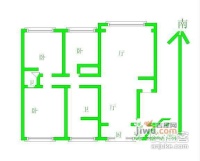 盛世新寓3室2厅1卫97㎡户型图