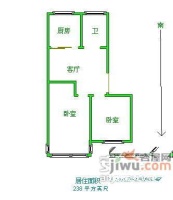 康福村2室1厅1卫55㎡户型图