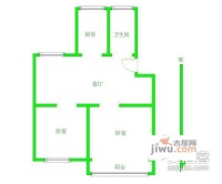 庆盛园小区2室2厅1卫64㎡户型图