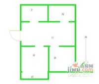 庆盛园小区2室1厅1卫64㎡户型图