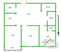 新大都广场3室2厅2卫户型图