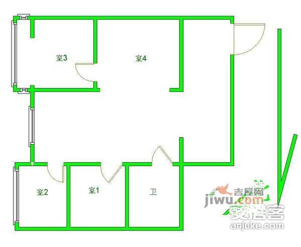 新大都广场3室2厅1卫133㎡户型图