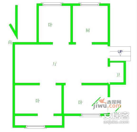 天同苑3室1厅1卫户型图