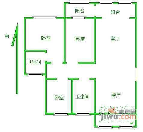 海花苑4室2厅2卫166㎡户型图