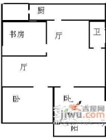 江宁教工新寓3室2厅1卫86㎡户型图