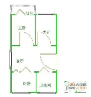 大华锦绣华城临江苑2室2厅1卫96㎡户型图