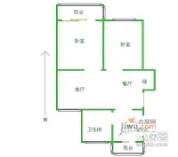 大华锦绣华城临江苑2室1厅1卫72㎡户型图