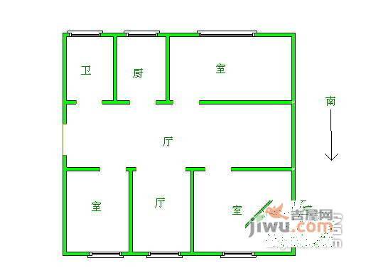 叠彩丽庭3室2厅2卫127㎡户型图