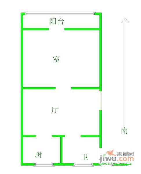 马府新村1室1厅1卫户型图