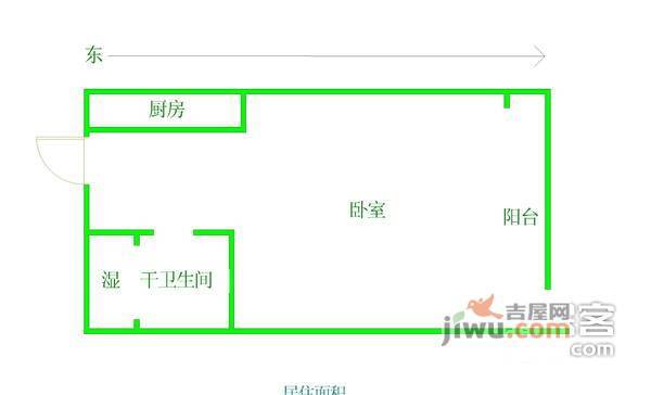 融寓1室1厅1卫53㎡户型图