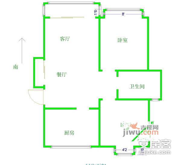 金蕊家苑2室2厅1卫93㎡户型图