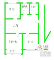 东井村小区3室1厅1卫73㎡户型图