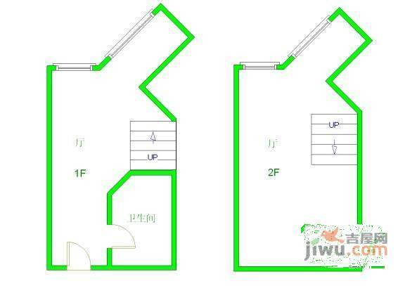 新锐国际公寓2室2厅1卫116㎡户型图