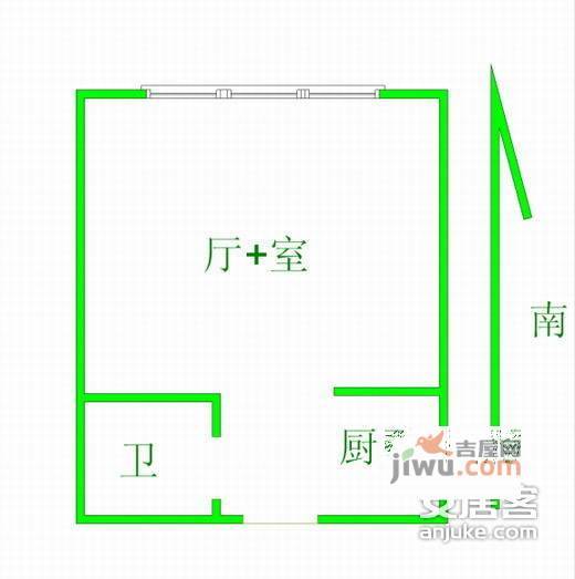 新锐国际公寓2室2厅2卫106㎡户型图