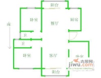 君悦城市花园3室2厅2卫138㎡户型图