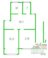 南苑新村2室1厅1卫65㎡户型图