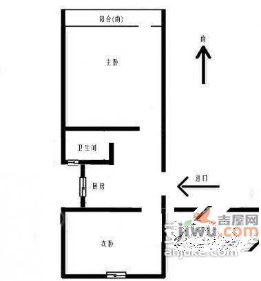 归云堂2室1厅1卫81㎡户型图