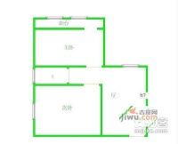 仙霞路小区2室1厅1卫65㎡户型图