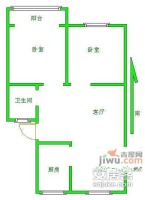 林景嘉园2室1厅1卫户型图