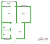 林景嘉园2室2厅1卫户型图