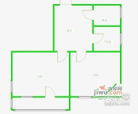 百子亭后小区2室1厅1卫65㎡户型图